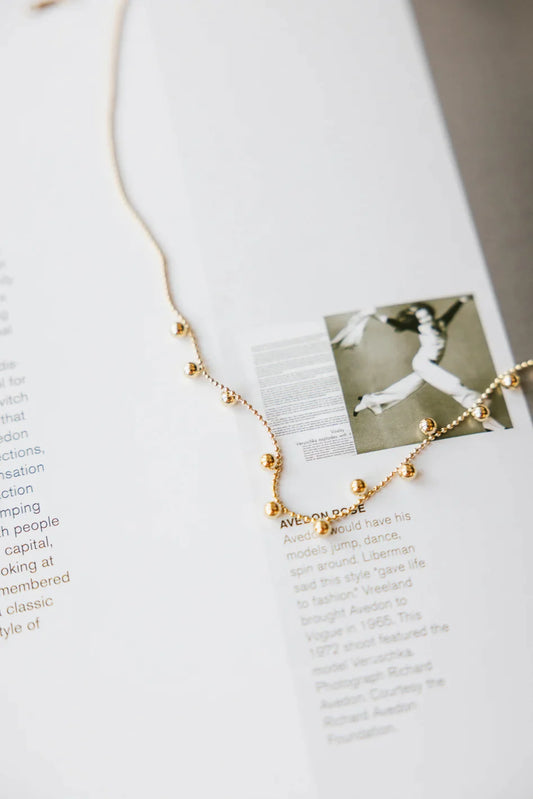 Robin Gold Beaded Necklace